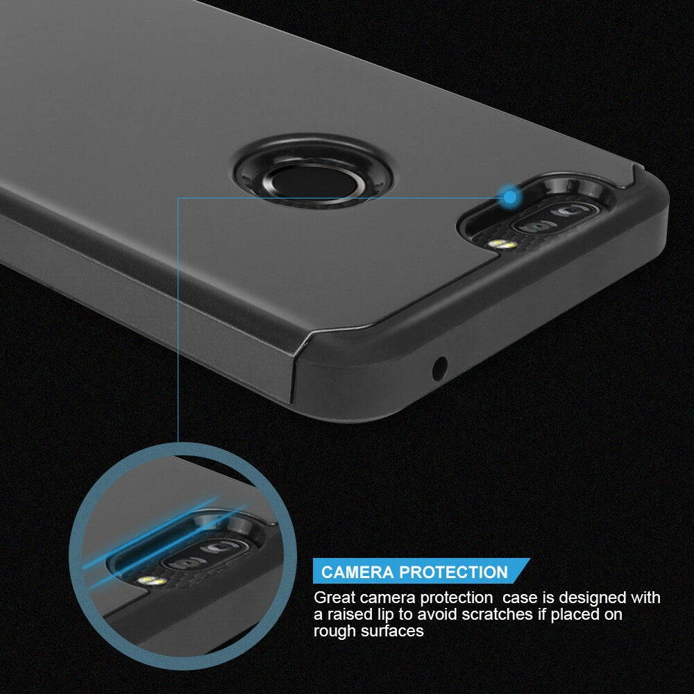 For ZTE Blade Z MAX Shockproof Armor Rubber Phone Case +Black Tempered Glass