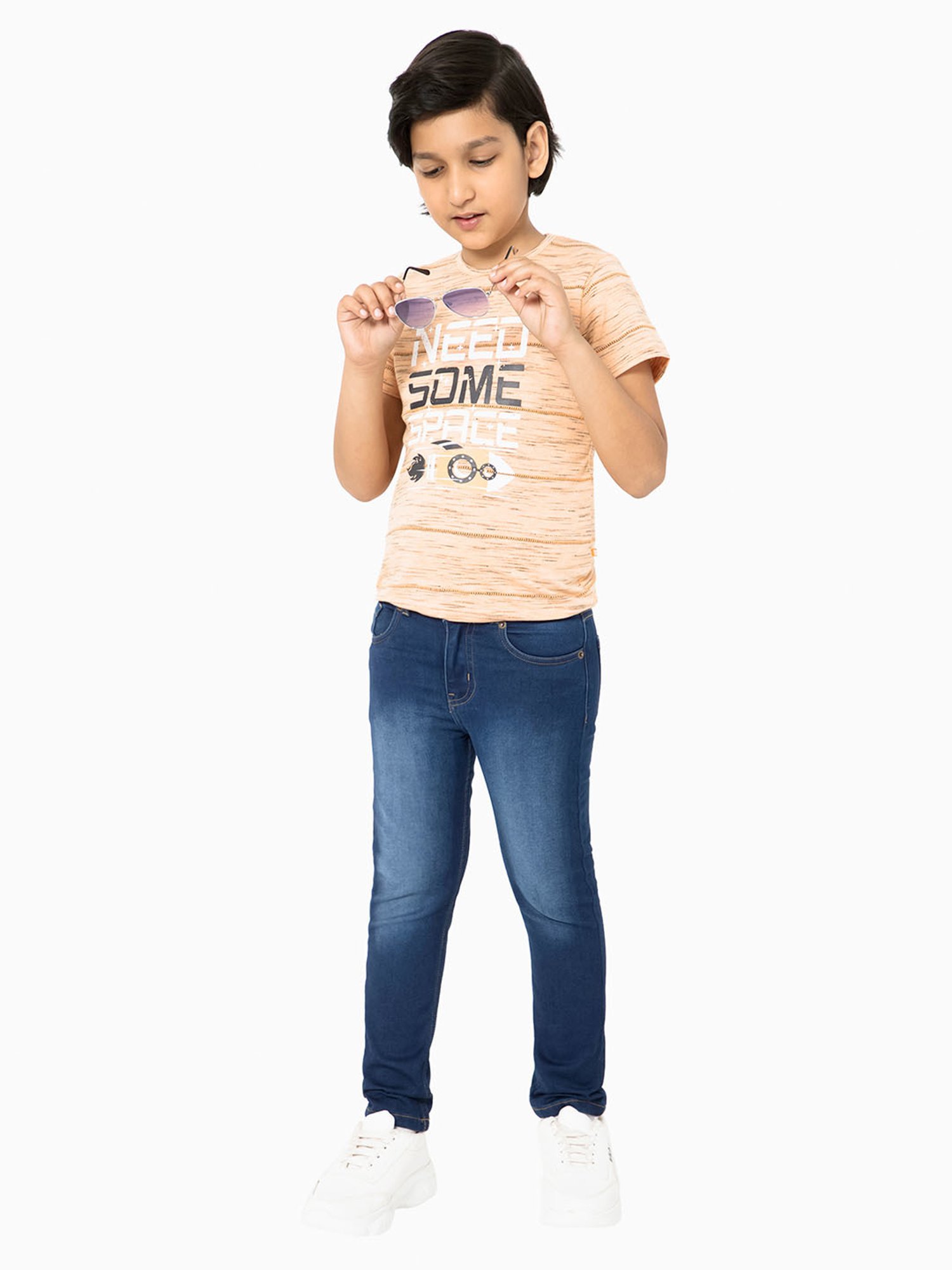 Bodycare Kids Beige Printed T-Shirt