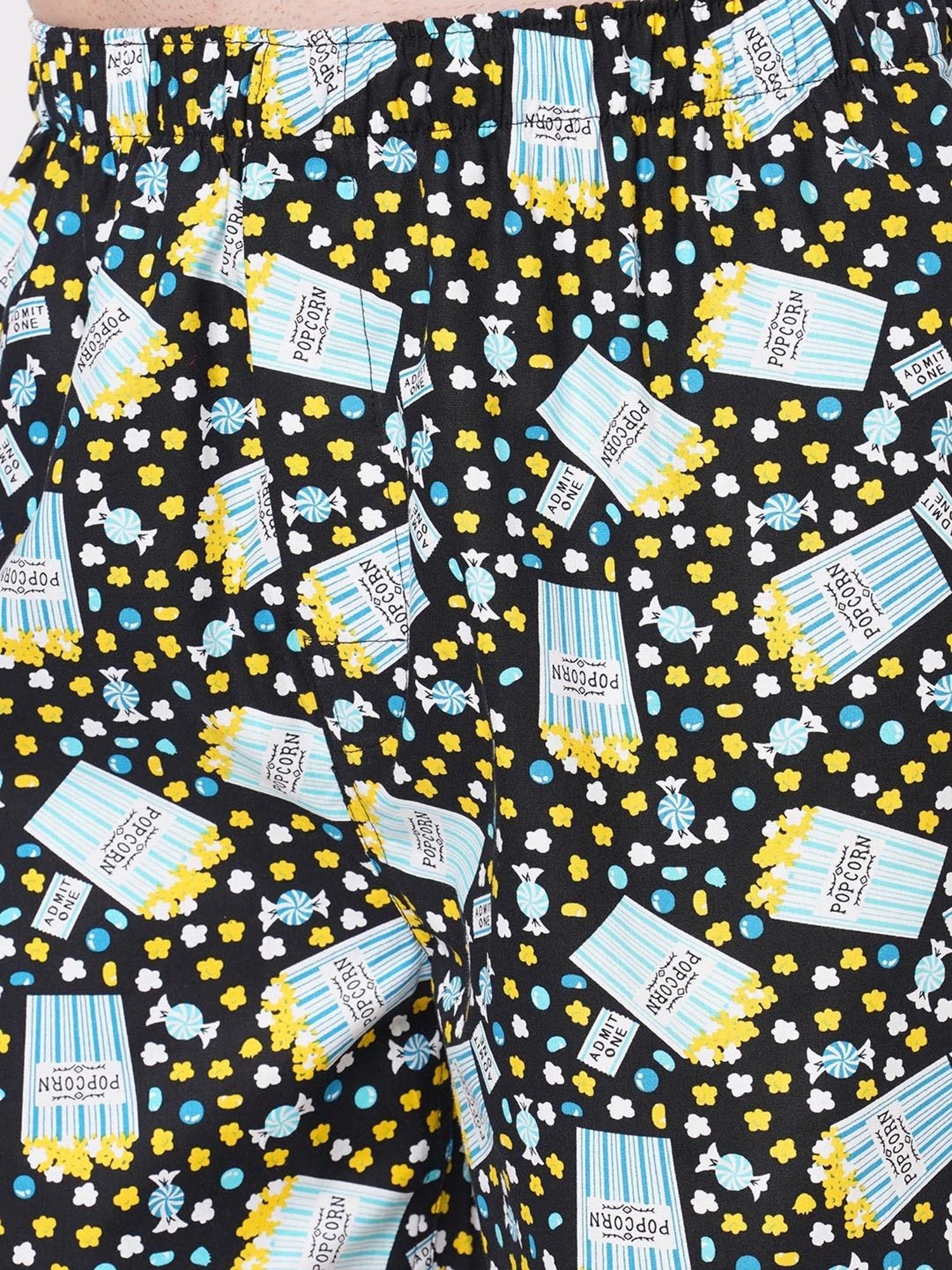 Fitz Black Printed Cotton Boxers