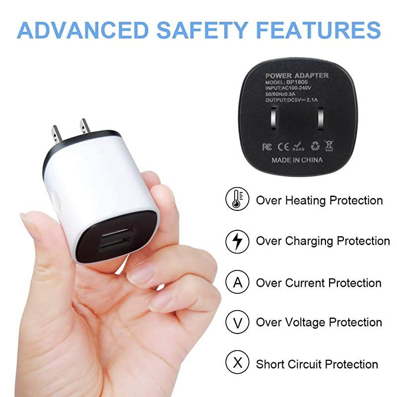 C Charging Block USB C Phone Charger 6 ft Rapid Dual USB Travel Wall Charger Box Cube with C Charging Cord 4Pack Compatible with Samsung Galaxy S10 S9 S8 Plus Note 9 8Nexus 6P 5XLG Stylo 4