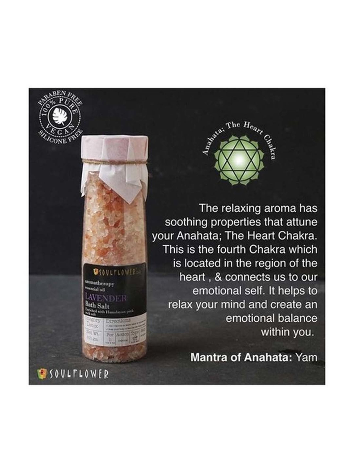 Soulflower Lavender Himalayan Pink Rock Aroma Bath Salt - 500 gm