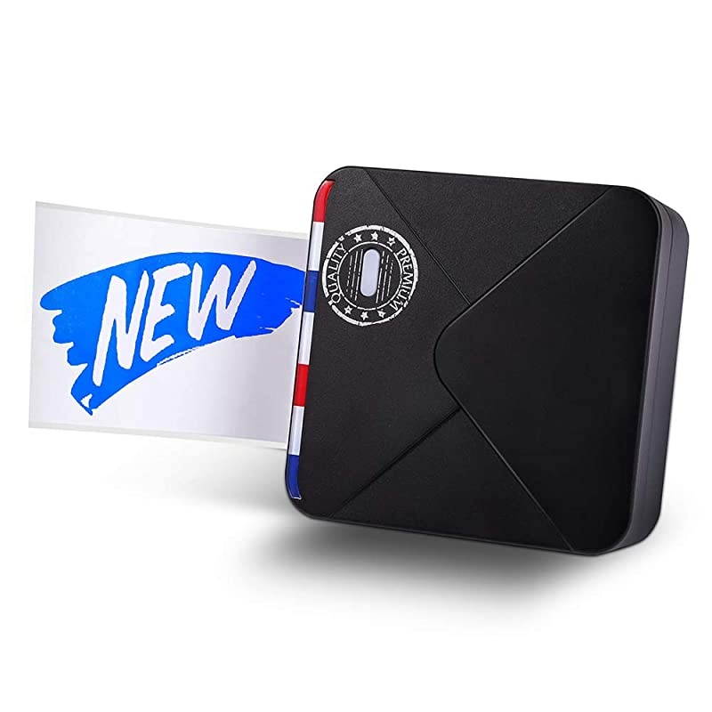 M02S Portable Thermal Printer- 300dpi HD Wireless Mini Pocket Printer, Print 3 Size Papers, Compatible with iOS and Android, Thermal Photo Printer for Work, Study, Organization, Planner, Black