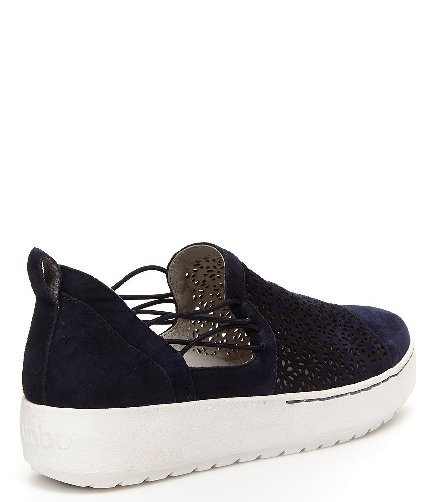 Jambu Erin Perforated Metallic Leather Slip On Sneakers