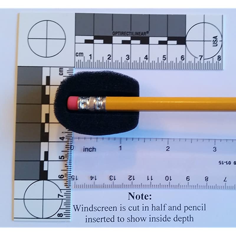 L6 Larger Foam Microphone Windscreens (Microphone Covers) 6-Pack Desktop/Headset Fitness Instructor/Gamer Pack Black