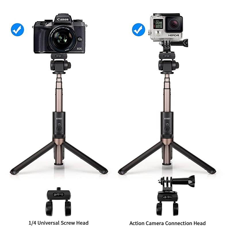 Stick Tripod Bluetooth Upgraded,Phone & Camera Tripod Stick with Wireless Remote Shutter for Gopro,Action Cameras,iPhone12 11 Pro XS MAX XR X 8 7 Plus,Galaxy S9 plus/S8/S7Edge