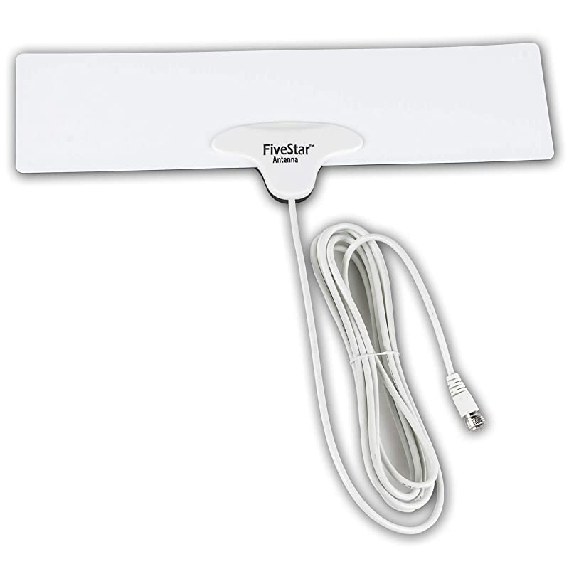 0.5mm Thick Reversible 40 Miles Digital TV Antenna Indoor, Portable with Enhanced VHF UHF Reception, Adjustable HDTV Amplifier Signal Booster, HD 4K 1080P 10ft Coax Cable Free TV