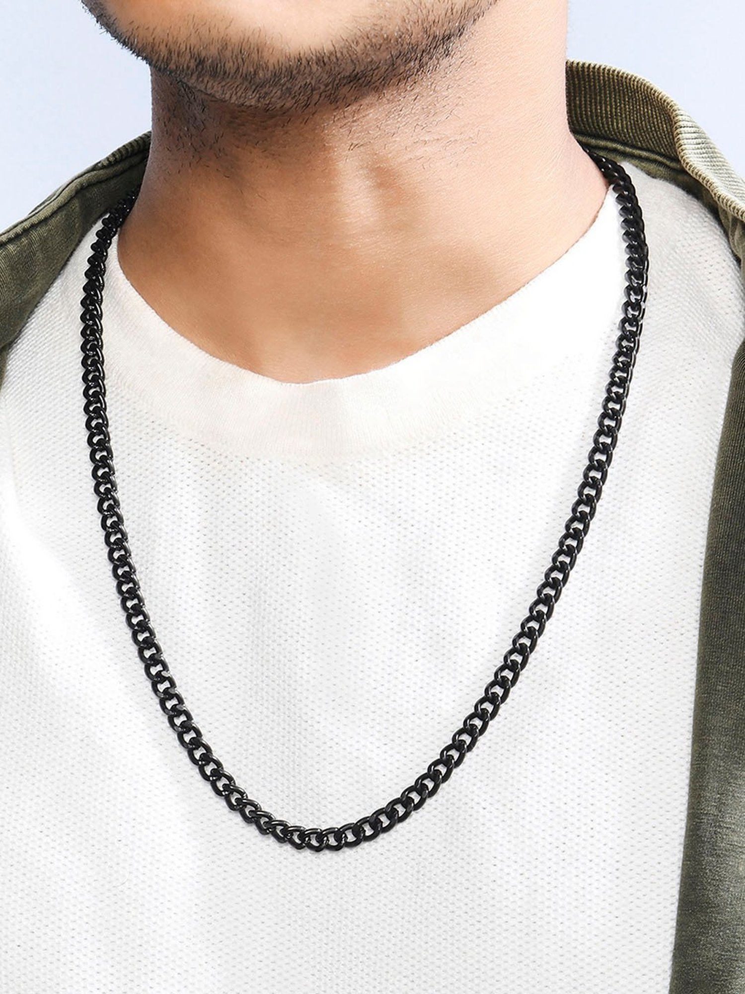 The Bro Code Black Linked Necklace for Men