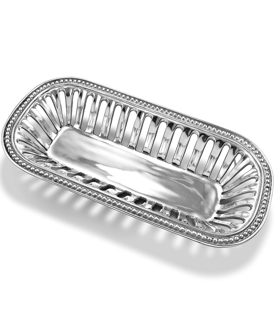 Wilton Armetale Flutes & Pearls Bread Basket