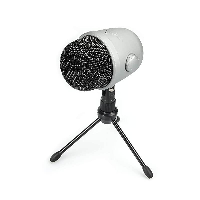Basics Desktop Mini Condenser Mic Microphone - Silver