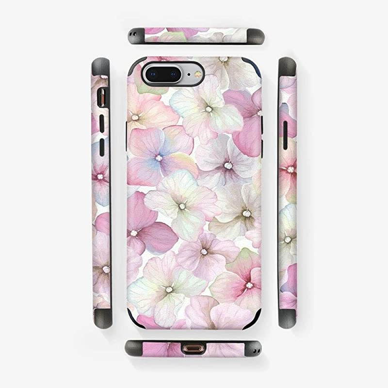 iPhone 8 Plus Leather Case Apple iPhone 7 Plus Slim Case with Print Pattern Shockproof Protective Case Cover for Apple iPhone 8 Plus 7 Plus 55 inch Pearl Flower