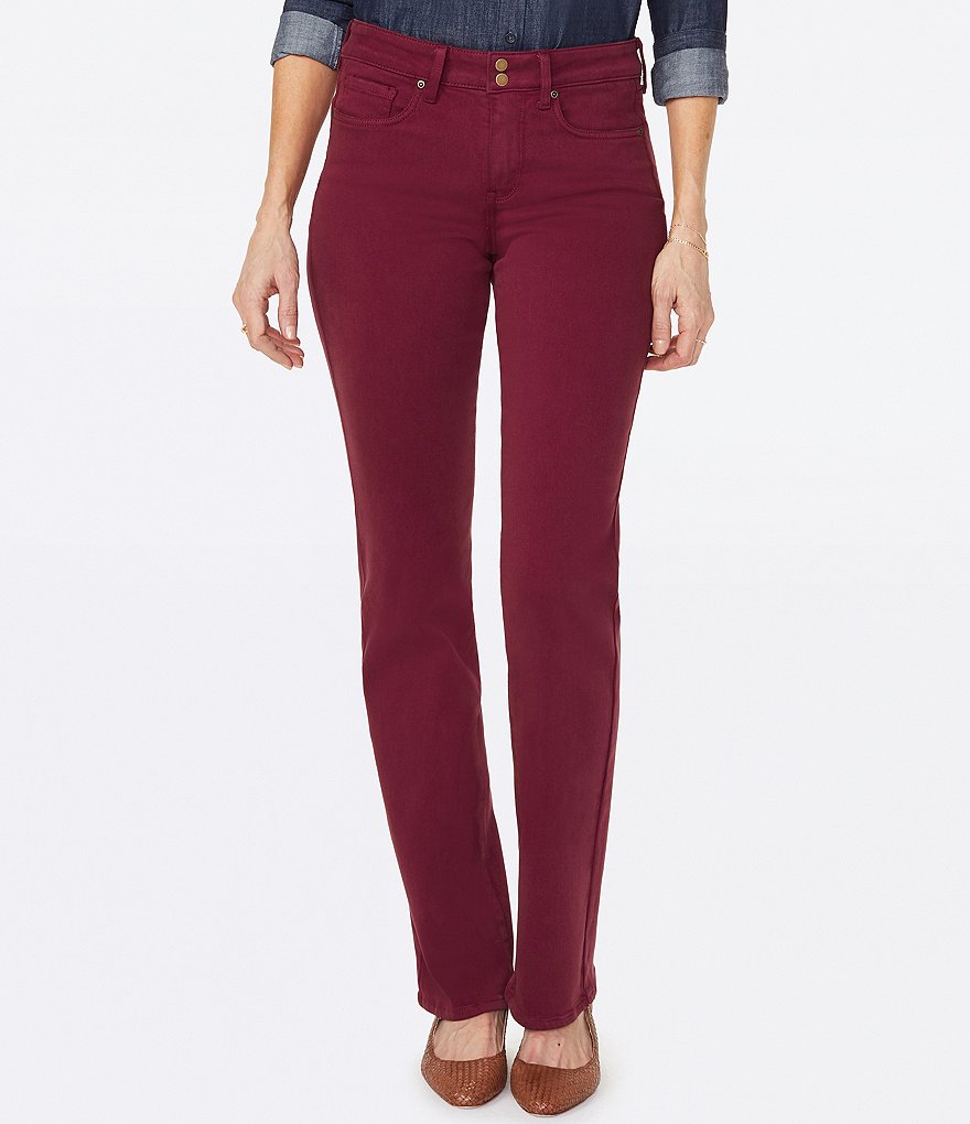 NYDJ Petite Size Marilyn Button Fly Straight Leg Jeans