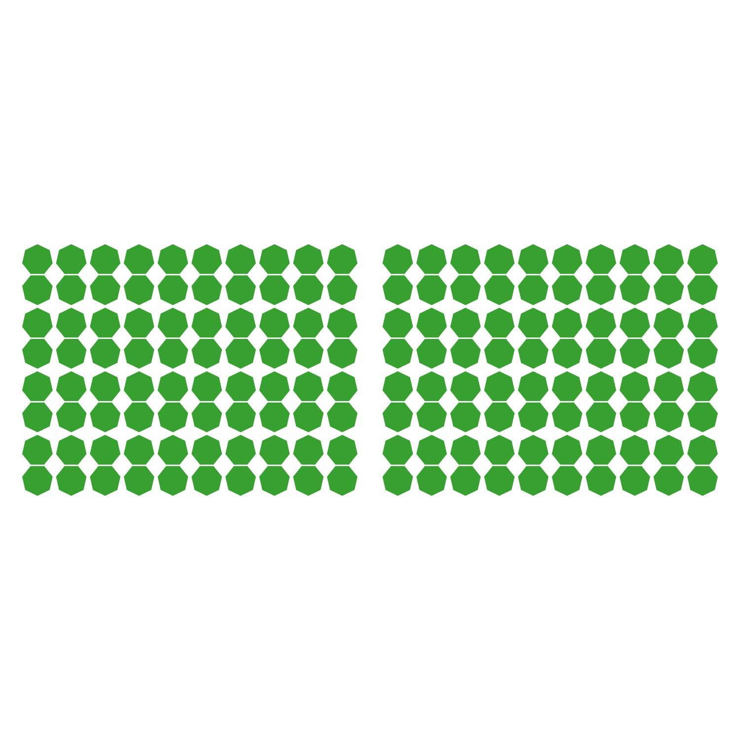 LiteMark 3.5 Inch Yellow Heptagon Decals - Pack of 18