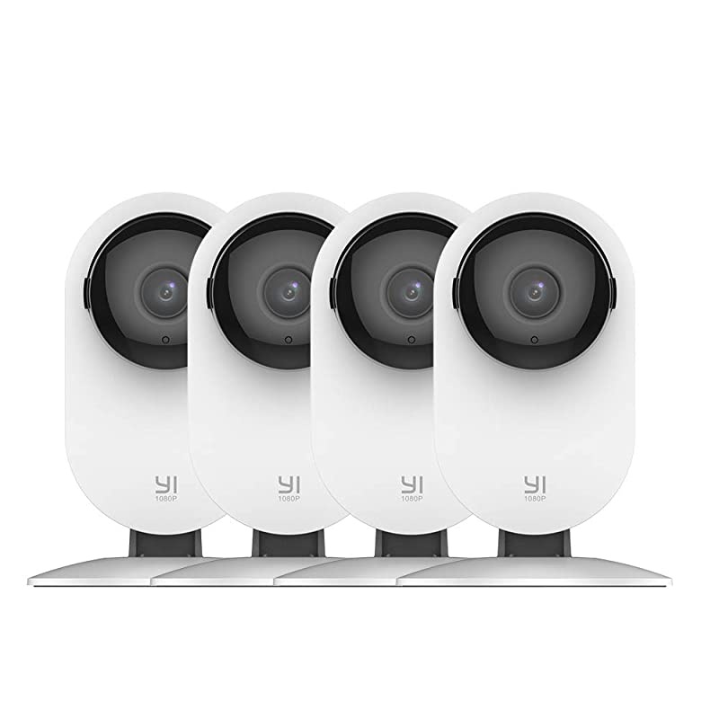 4pc Home Camera 1080p Wireless IP Security Surveillance System with Night Vision Baby Monitor on iOS Android App Cloud Service Available