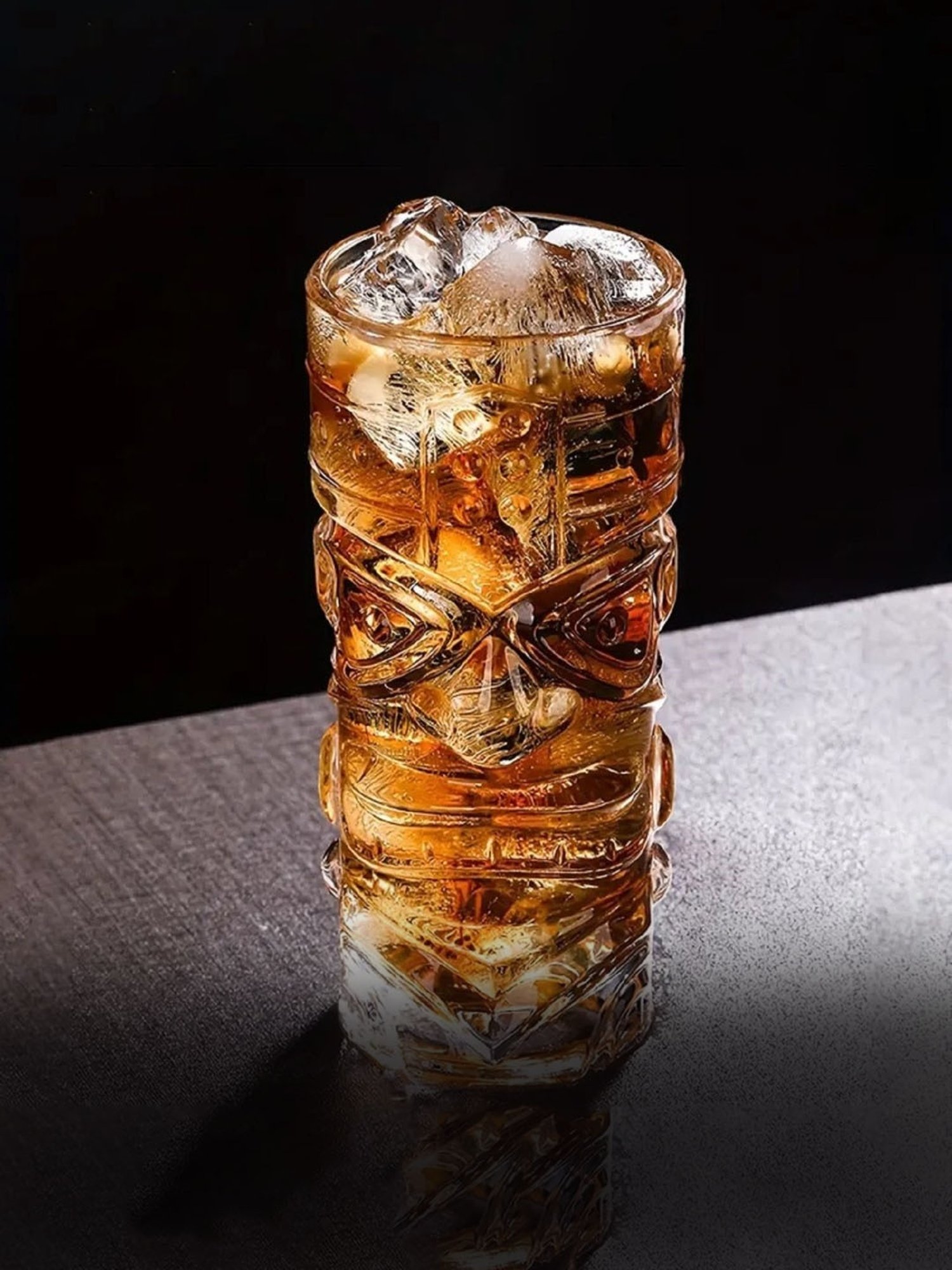 Melbify Tiki Hawaiian Style Transparent Cocktail Glasses 350ml - Set of 6