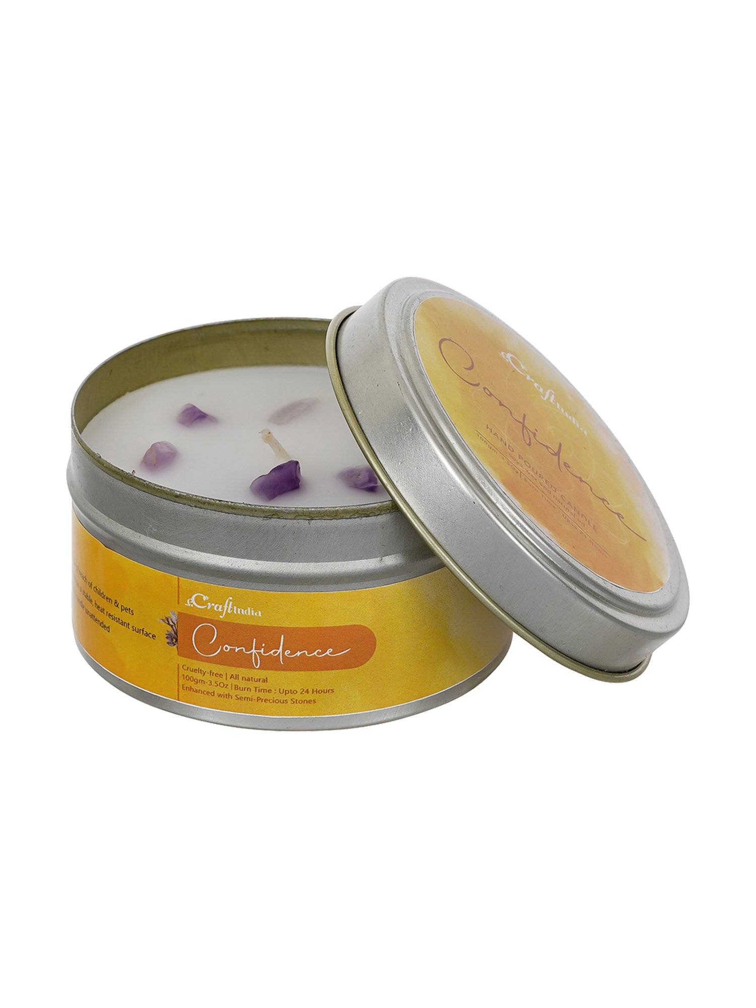 eCraftIndia Multicolor Soy Wax Confidence Hand Poured Candle (100gm)