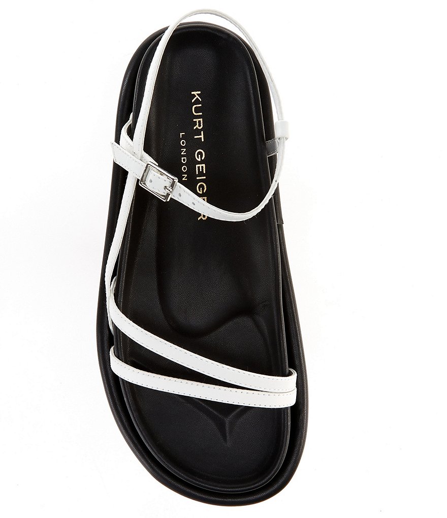 Kurt Geiger London Orson Strappy Leather Footbed Sandals