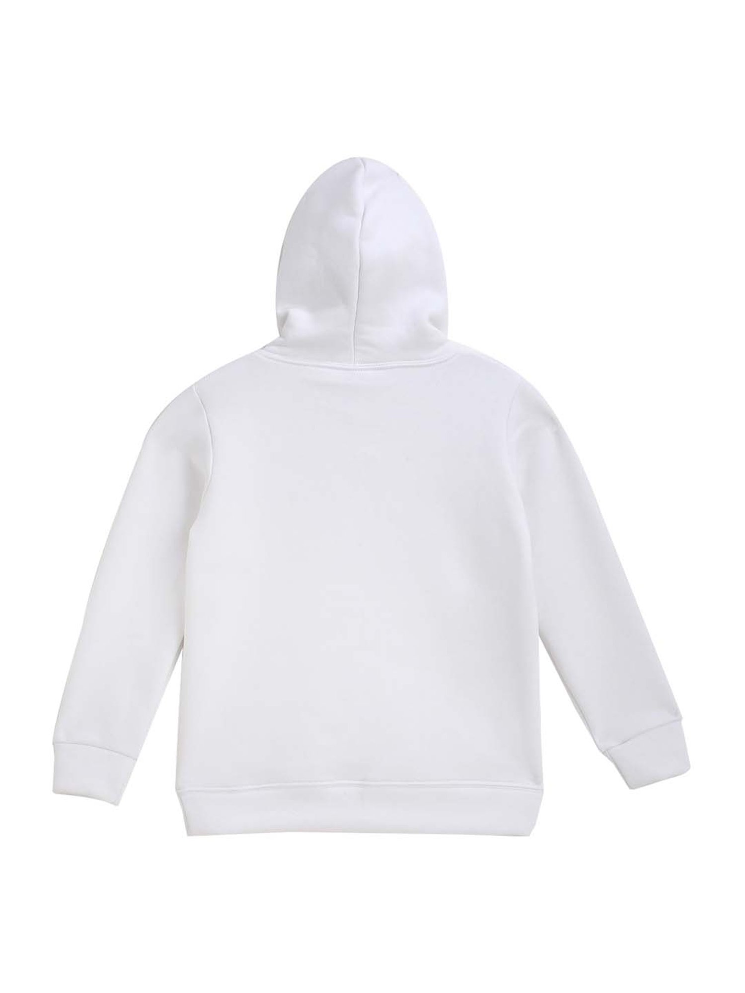 Kids Craft White Printed Hoodie