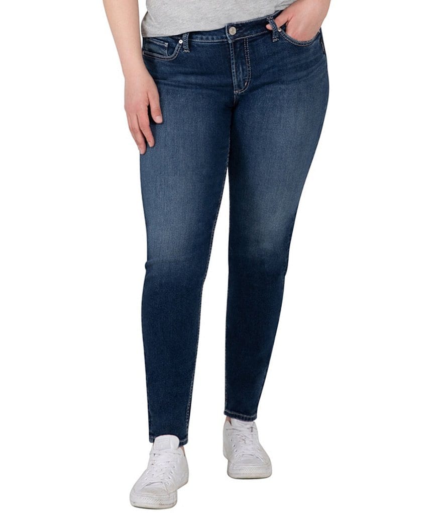 Silver Jeans Co. Plus Size Mid Rise Elyse Skinny Jeans