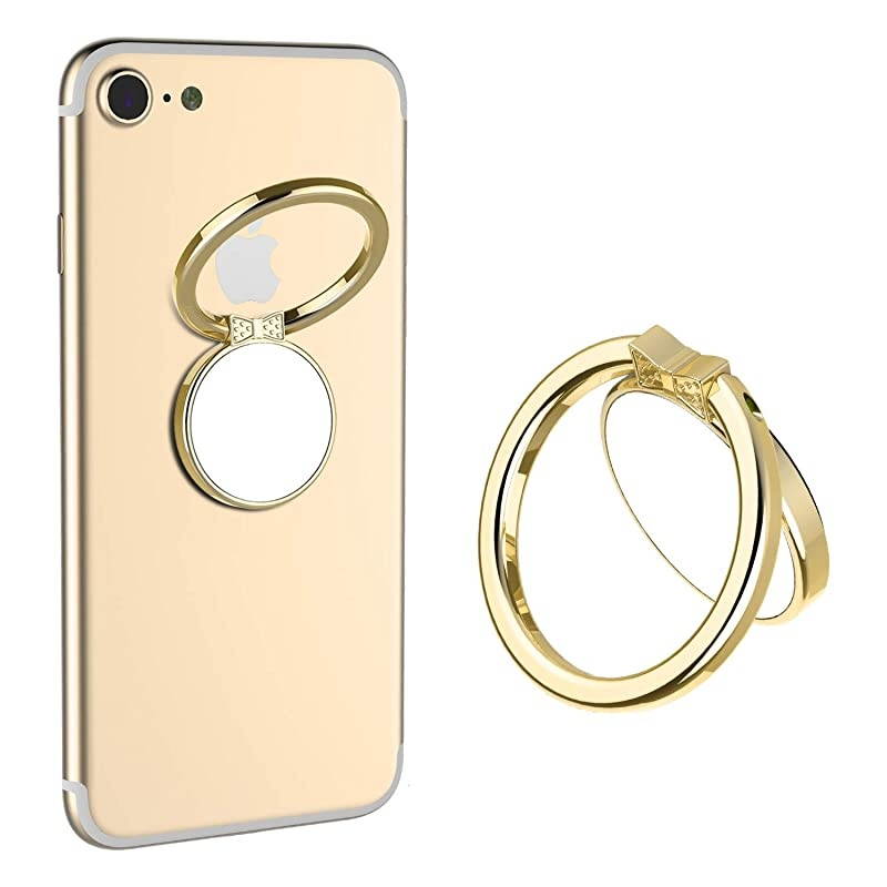 Mirror Finger Ring Holder  Cell Phone Ring Stand Holder 360&deg;Rotation Case Ring Grip Mount for iPhone 77 Plus Galaxy S8S8 Plus and Other Smartphones Gold