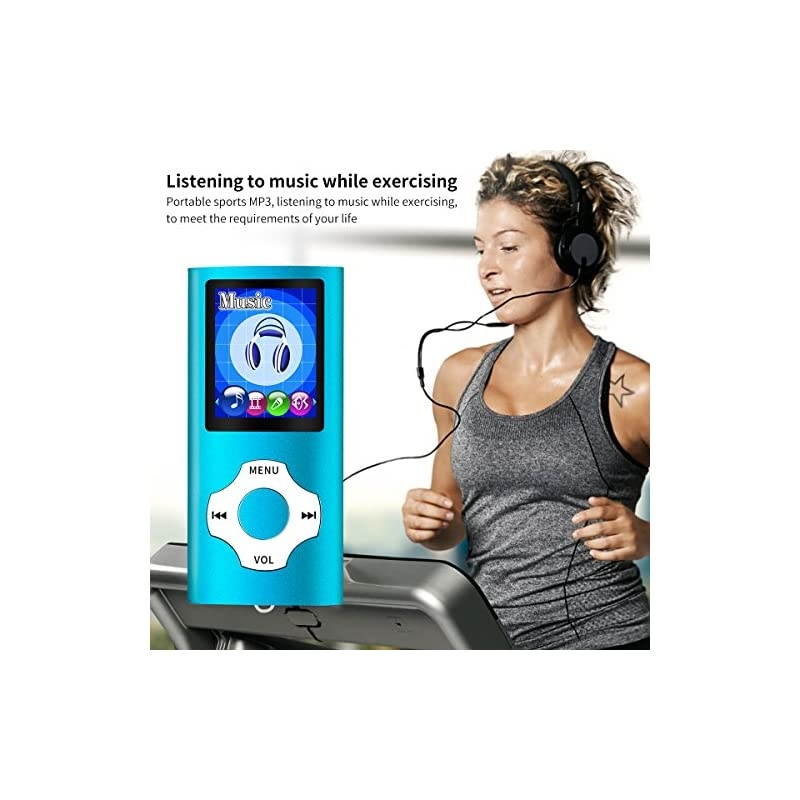 Support TF Card USB Port Slim Small Multi-Lingual Selection 1.8 LCD Portable MP3/MP4, MP3 Player, MP4 Player, Video Player, Music Player, Media Player, Audio Player Blue