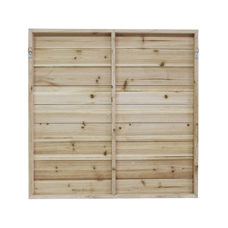 29" x 29" Suzani Print on Planked Wood Wall Sign Panel Blue - Gallery 57