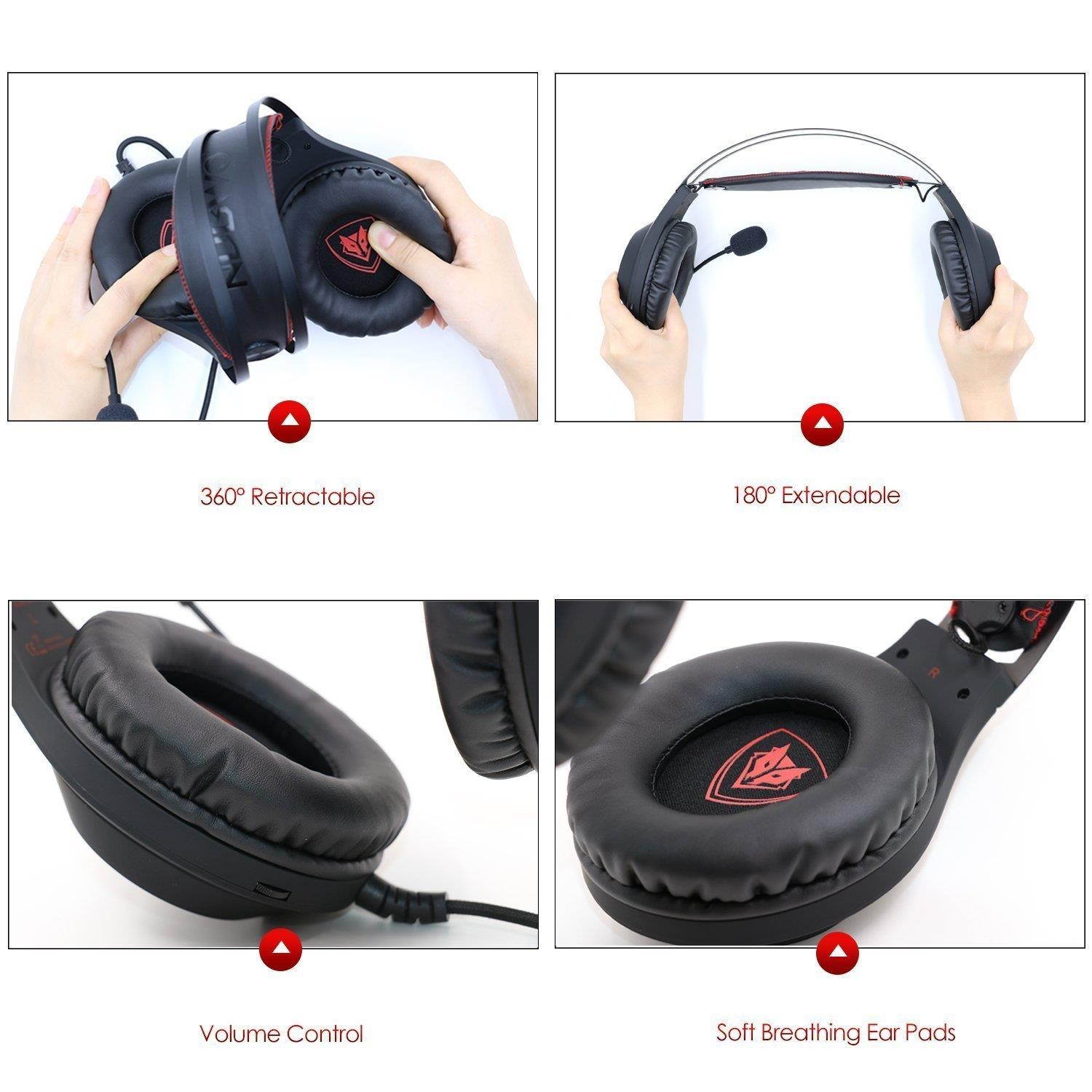 Gaming Headset, NUBWO Wired Gaming Headphones with Microphone and Volume Control for PC/Ps4/Xbox one 1 /Phone/Laptop