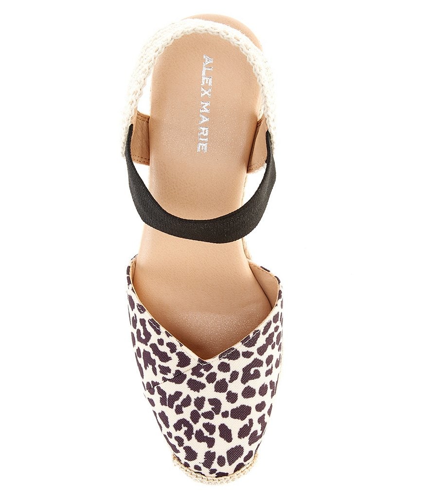 Alex Marie Palmari Leopard Print Espadrille Wedges