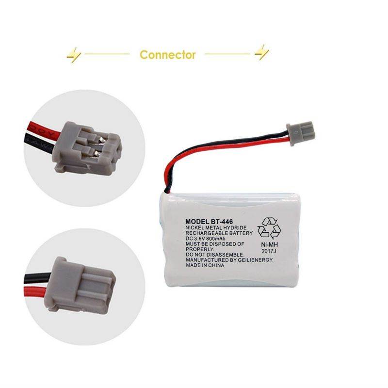 GEILIENERGY BT446 BT-446 BBTY0503001 BT-1004 BT-1005 GE-TL26402 BT-504 CPH-488B 3.6V 800mAh Rechargeable BatteryCompatible with Uniden Cordless Phone(Pack of 2)