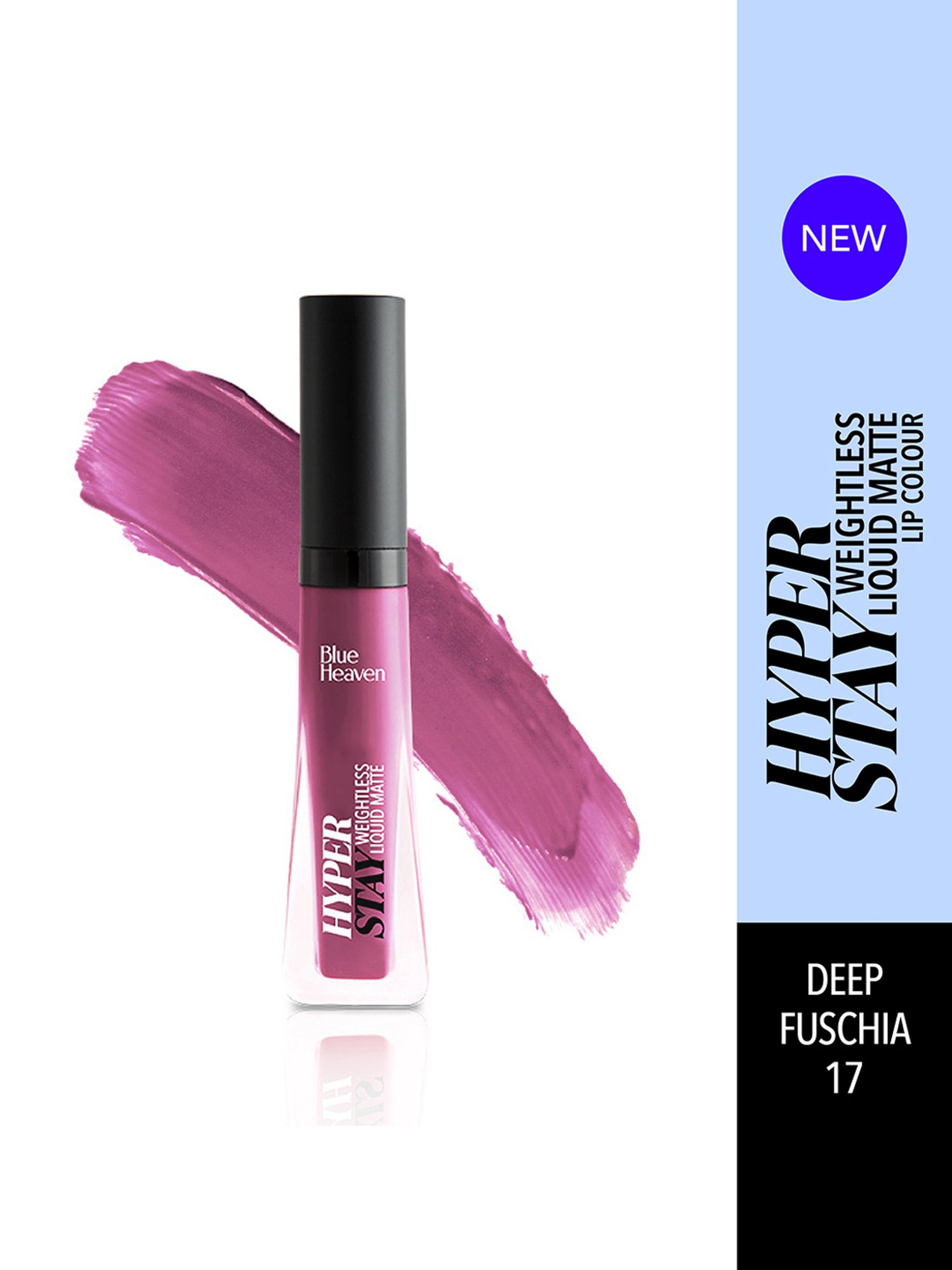 Blue Heaven Hyper Stay Weightless Liquid Matte Lip Colour Deep Fuschia 17 - 6 ml
