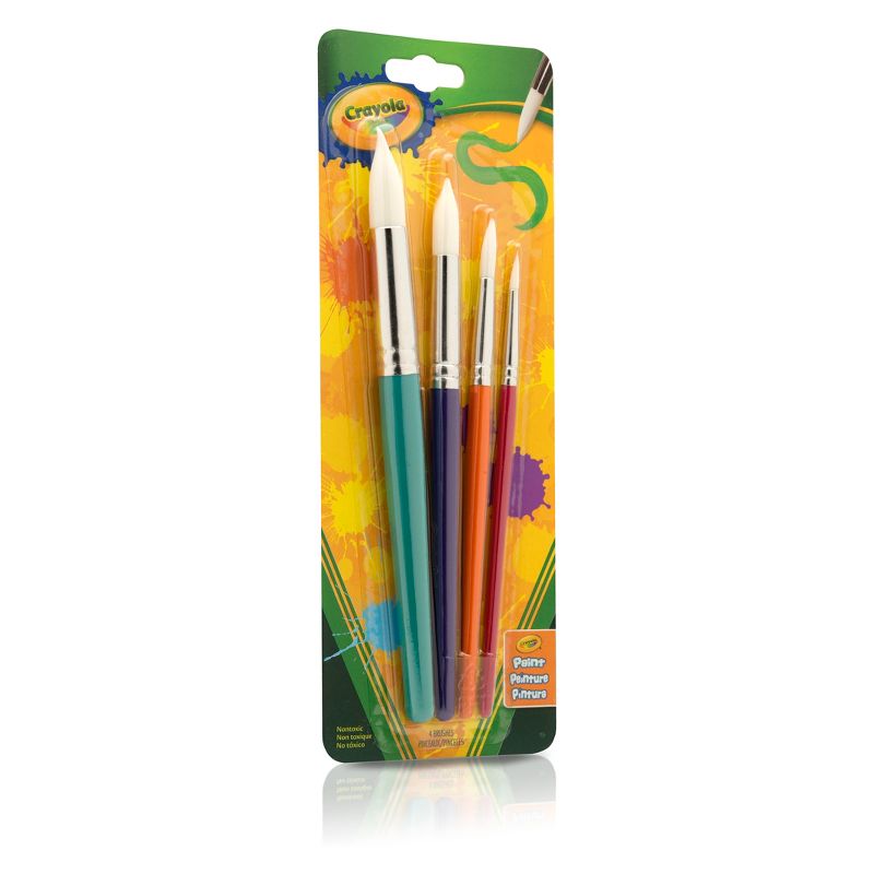 Crayola 4ct Big Paint Brushes Round Tips