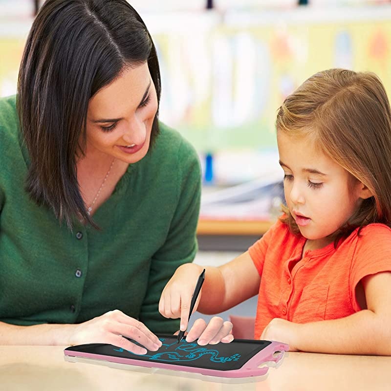 8.5inch LCD Smart Writing Tablet Kids,Electronic Doodle Board Magnetic Drawing Pads for Gifts Toys/Adults Noting(Pink-9)