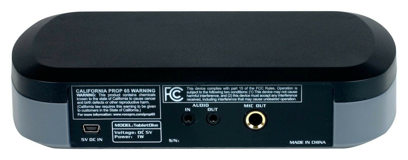 VocoPro TabletOke Digital Karaoke Mixer 2 Wireless Mics & Bluetooth Receiver