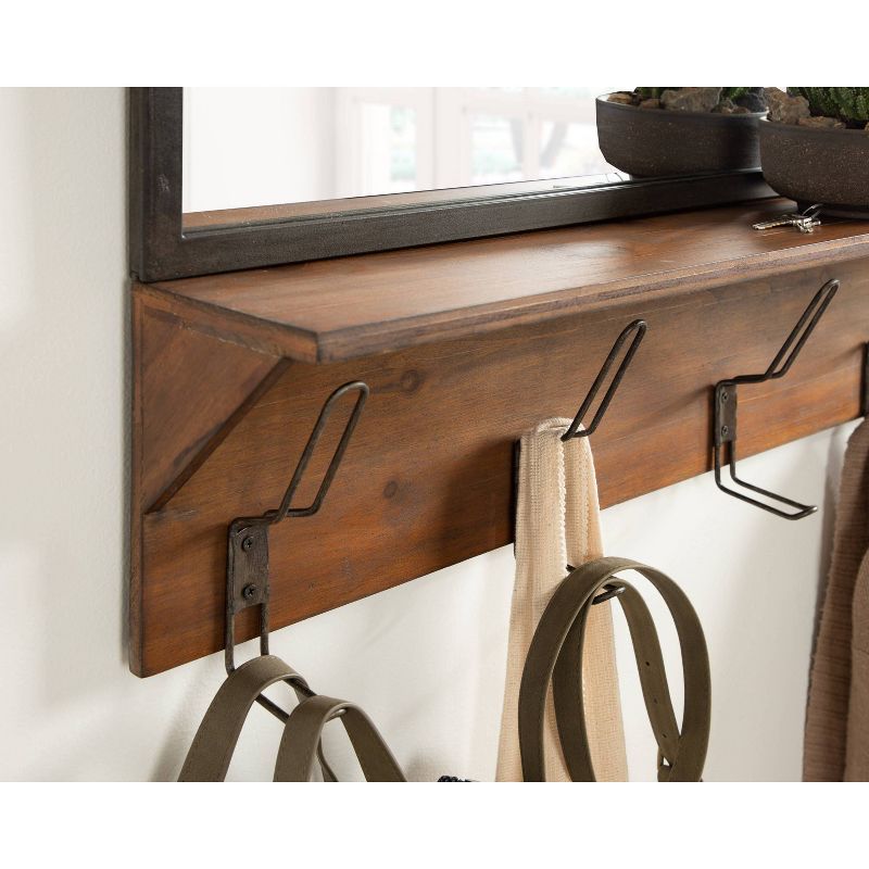 36" x 22" Coburn Functional Wall Mirror Brown - Kate & Laurel All Things Decor