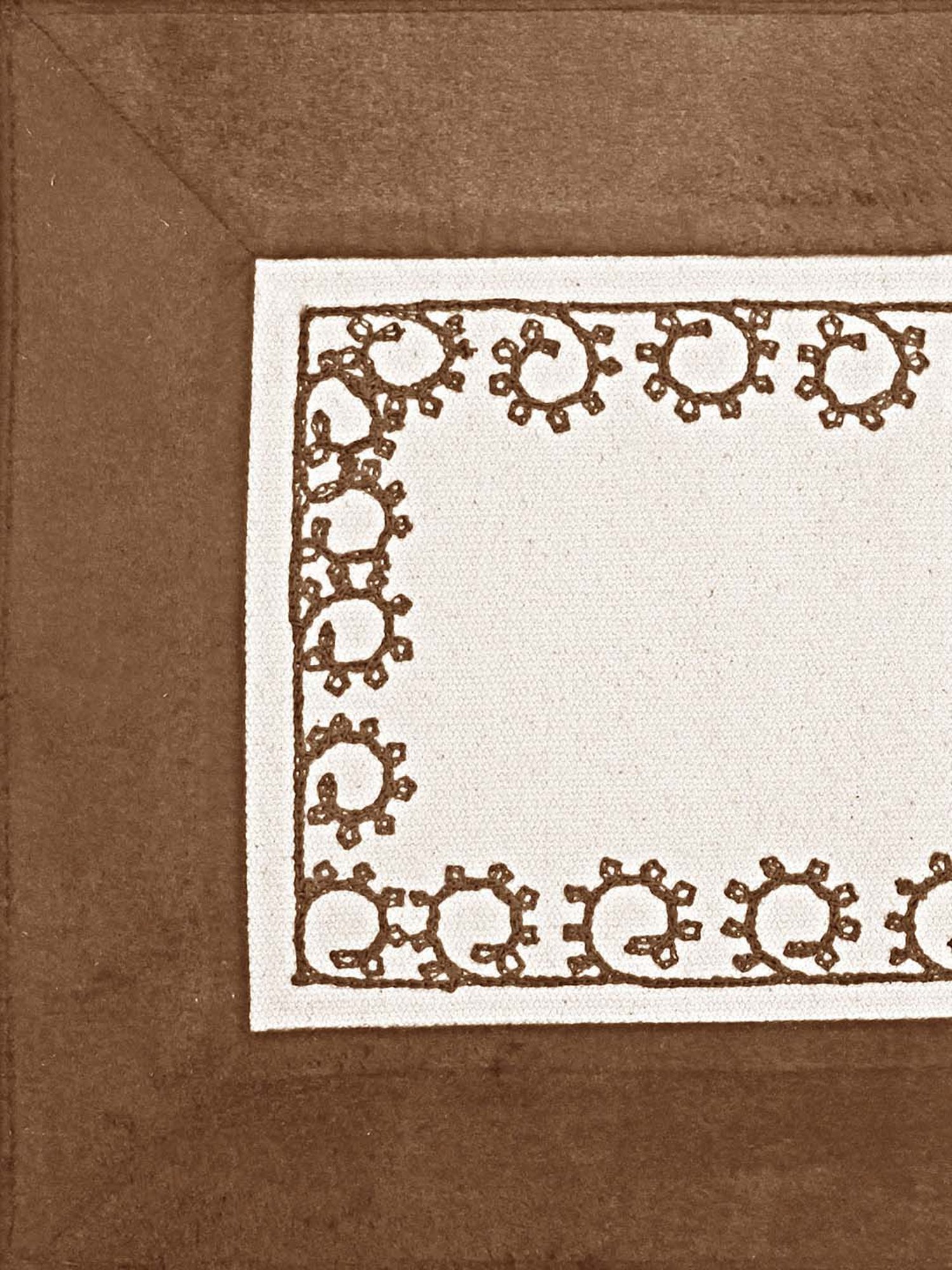 Saral Home Brown & Beige Cotton 210 TC Placemats - Set of 6