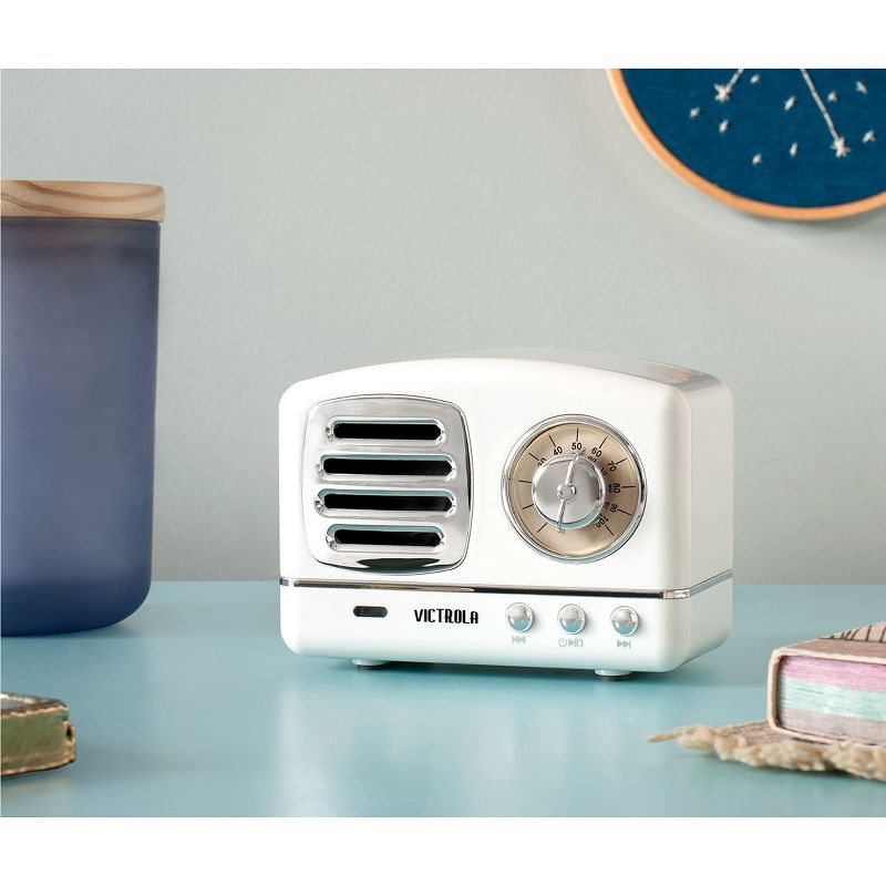 Victrola Lily Mini Bluetooth Stereo with FM Radio (White)