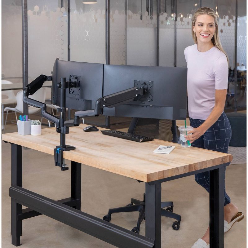 Amer Adjustable Monitor Mount, Up to 24", Black (AMR2CV) 