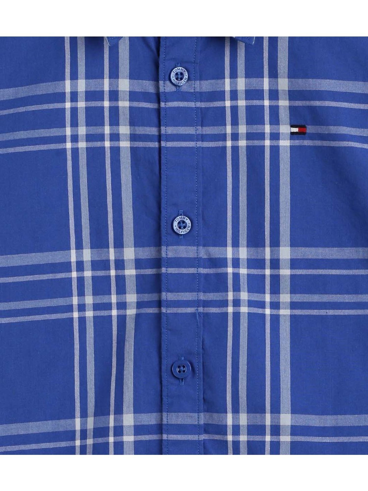 Tommy Hilfiger Kids Persian Blue Checks Archive Fit Shirt