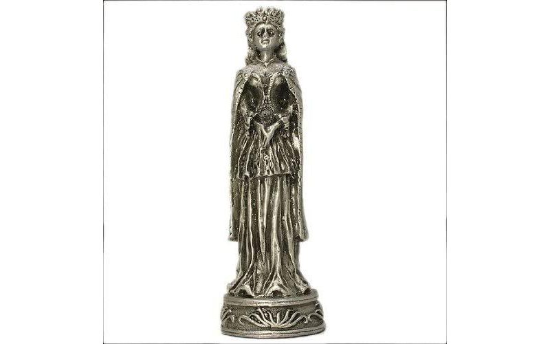 WE Games Medieval Chessmen - Pewter - King measures 3.5 in.