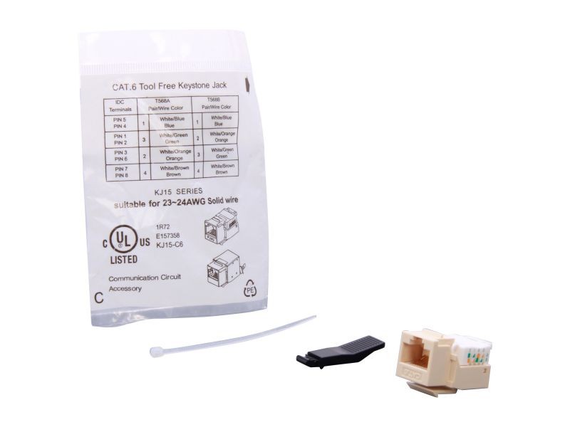 Micro Connectors CAT5 RJ45 Coupler F-F Straight