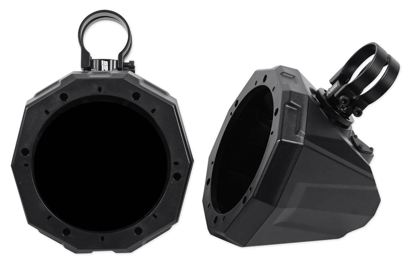 6.5" Roll Bar Roll Cage Tower Speakers for Can-Am Maverick X3+Pods+Red Grills