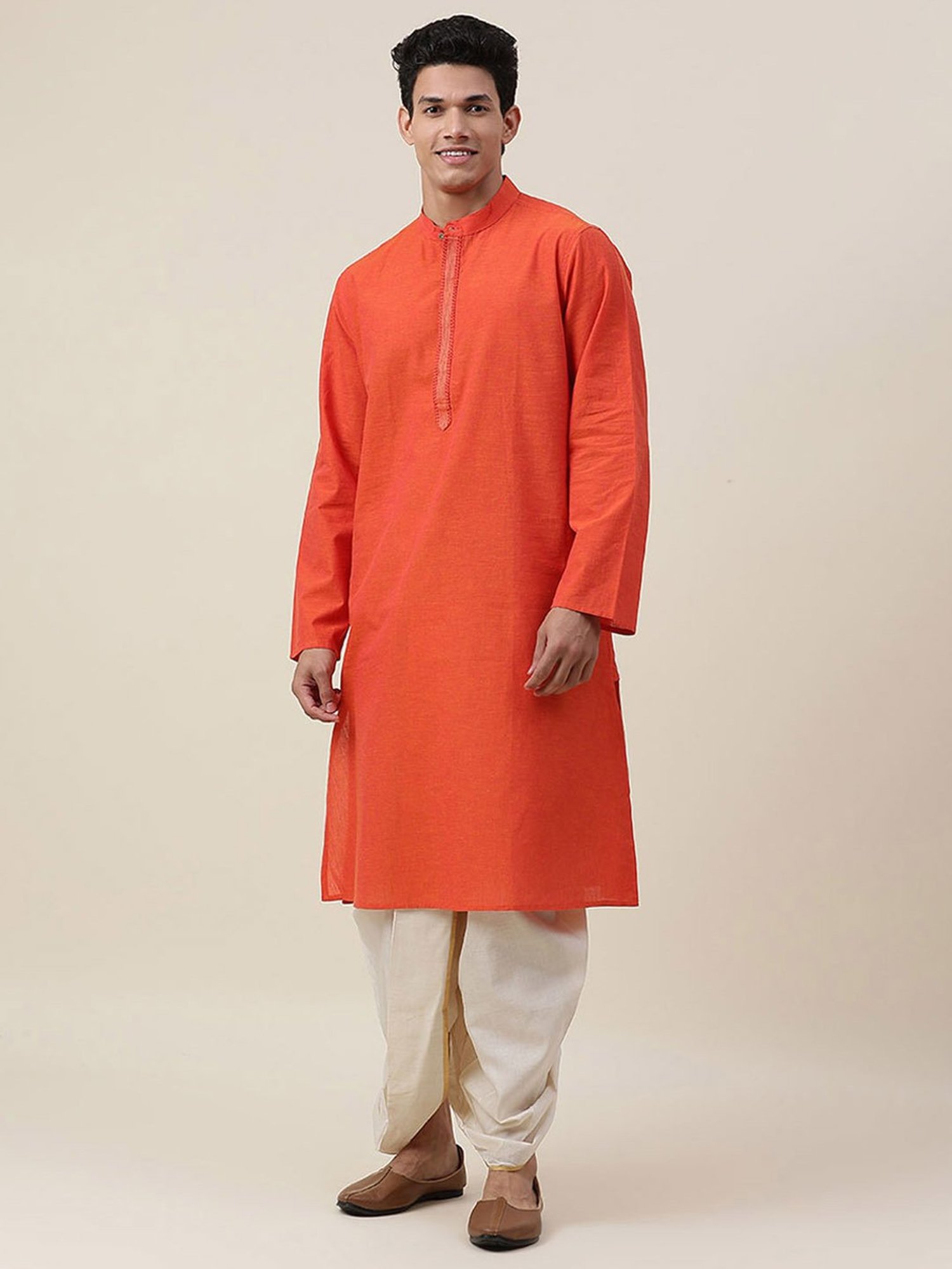 Fabindia Beige Regular Fit Dhotis