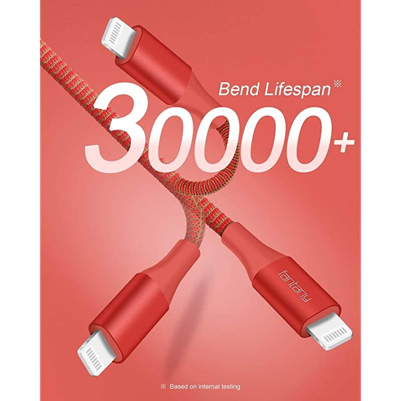 USB C to Lightning CableMFi Certified 66ft Lightning to USBC Fast ChargingSync Cable Compatible with iPhone 1111 Pro11 Pro MaxXSXS MaxXRX8 PlusiPad MiniAirpods Coral1Pack