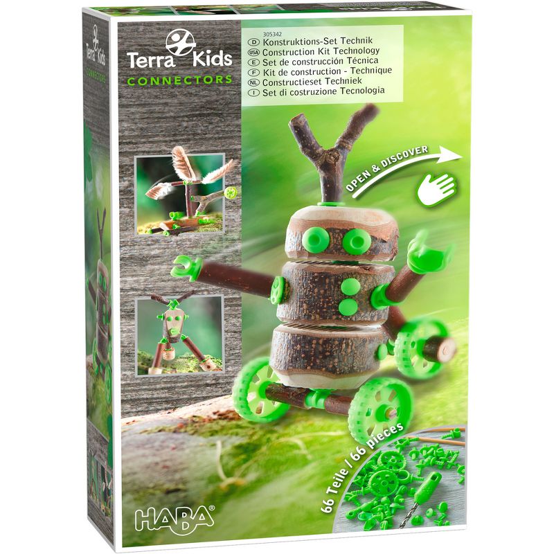 HABA Terra Kids Connectors Backyard Craft Kit Technology - 66 Piece Set