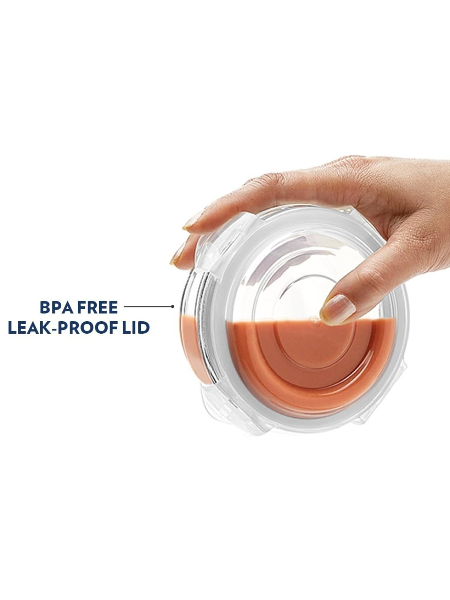 Borosil Alfa Glass Lunch Box Set of 2 (Green, 400 ml)