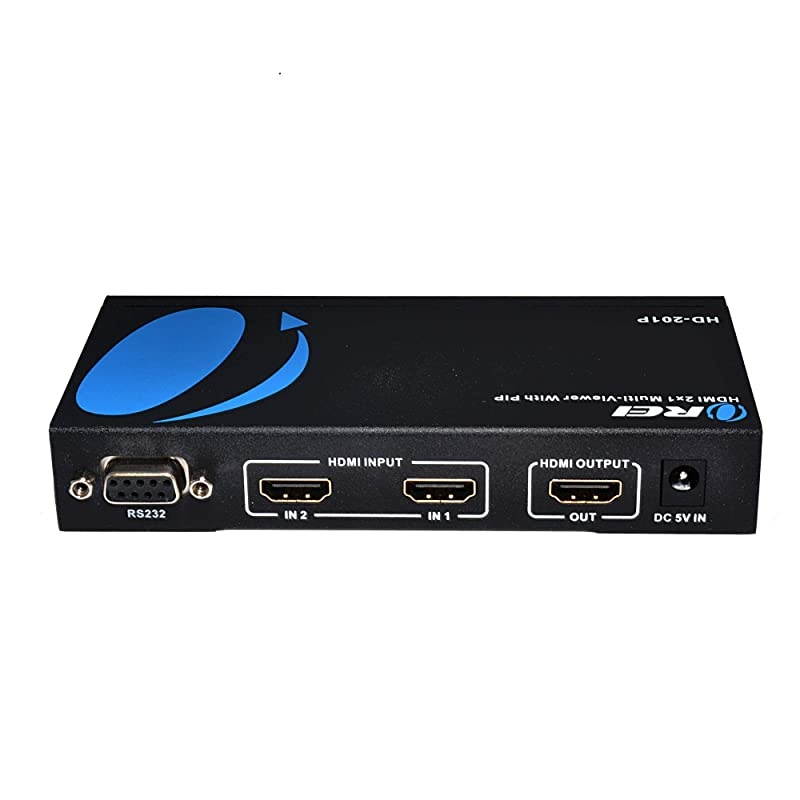 HD201P 2 X 1 High Speed HDMI Switcher with IR Remote RS232 Supports 3D 1080P with Picture in Picture