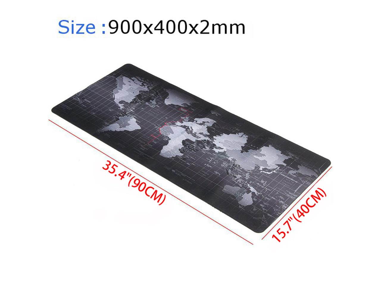 Jansicotek World Map Gaming Mouse Pad Large Size (900x400x2mm/35.5&rdquo;x15.8&rdquo;x0.08") Extended Mouse Mat Water-Resistant Mouse Pads with Non-Slip Rubber Base for Keyboard and Mouse