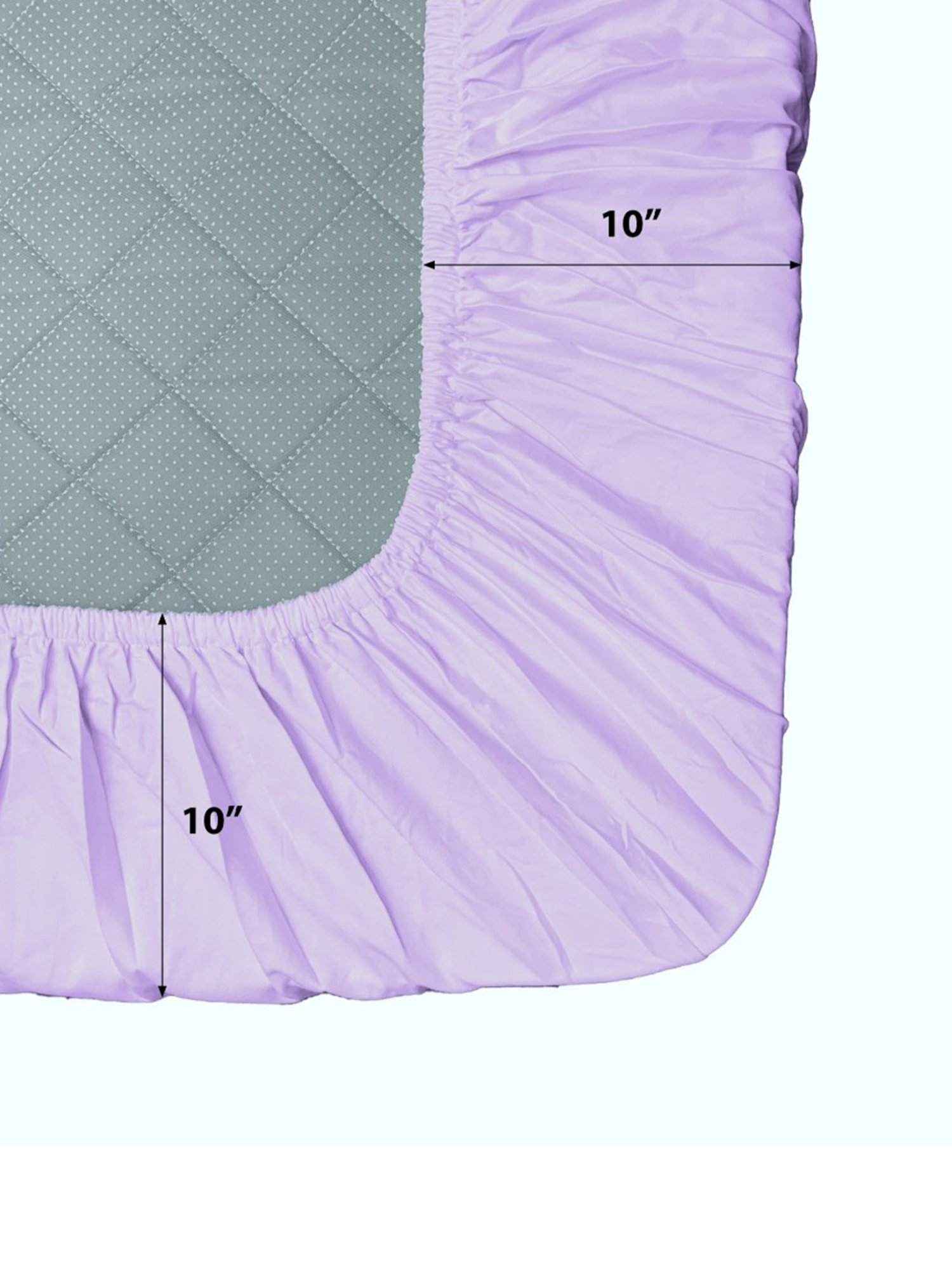 Stoa Paris Lilac Polyester 300 TC Date Night Single Fitted Bedsheet With Pillow Cover