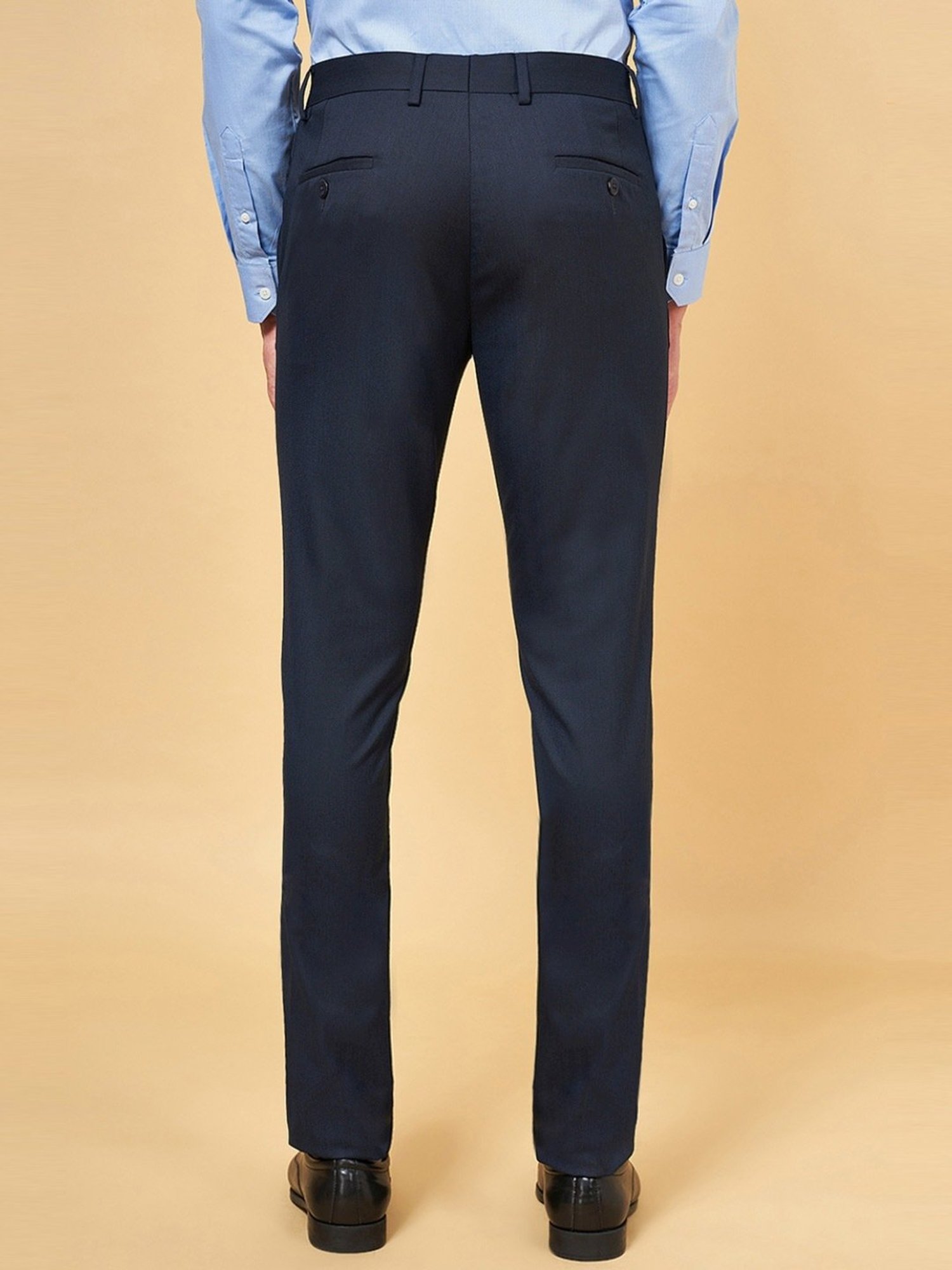 Byford by Pantaloons Navy Slim Fit Trousers