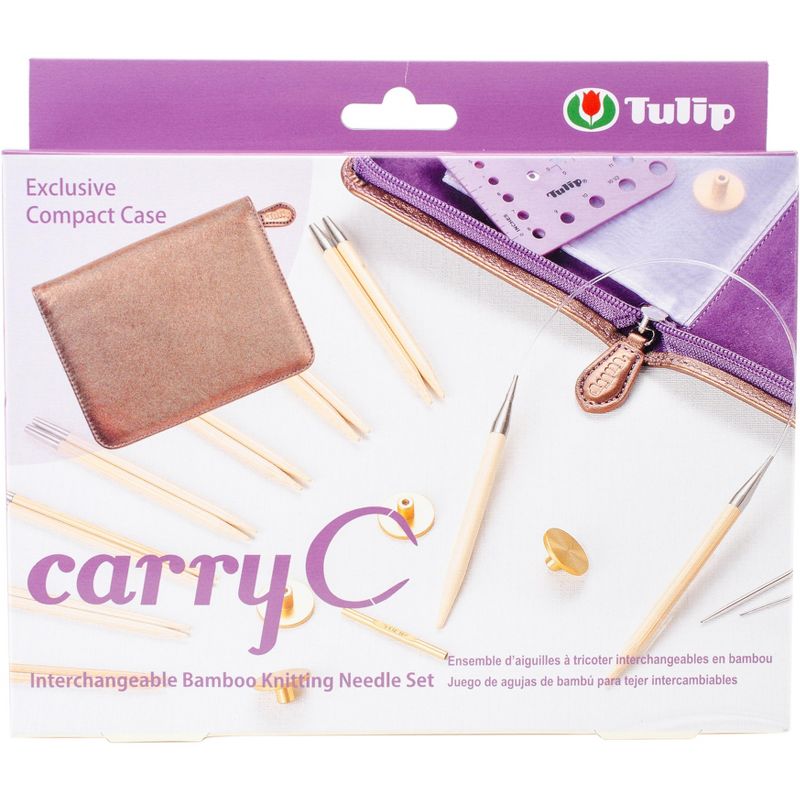 Carry C Interchangeable Bamboo Knitting Needle Set