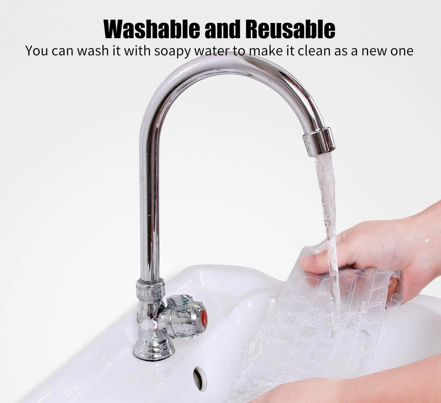 CaseBuy Ultrathin Silicone Keyboard Protector Cover Skin for 11.6" Dell Inspiron 11-3162 11-3168 11-3169 11-3179 11-3180 11-3185 i3162 i3168 i3169 i3179 i3180 i3185 Laptop US Layout (Clear)